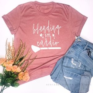 Blending is my Cardio | Mauve T-Shirt